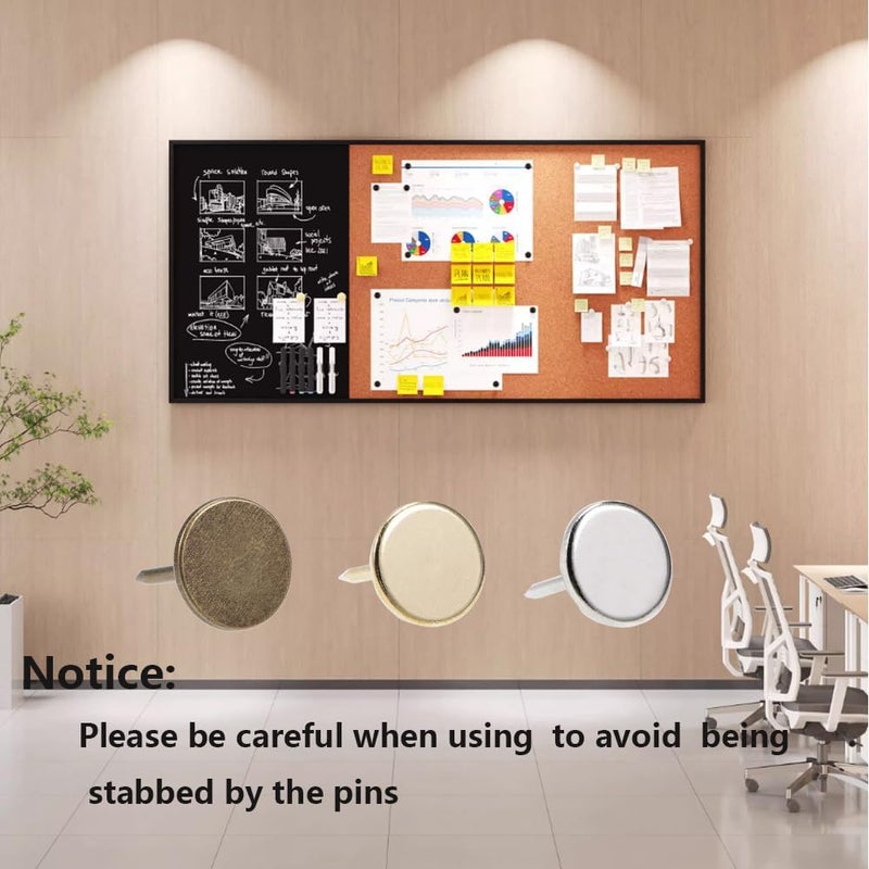 SANEMBER 100pcs Upholstery Thumb Tacks for Wall,7/16 Inch Wood Thumb Tacks,Upholstery Tacks Decorative for Wood,Sofa, Door, Jewelry Box (Gold) - Image 3